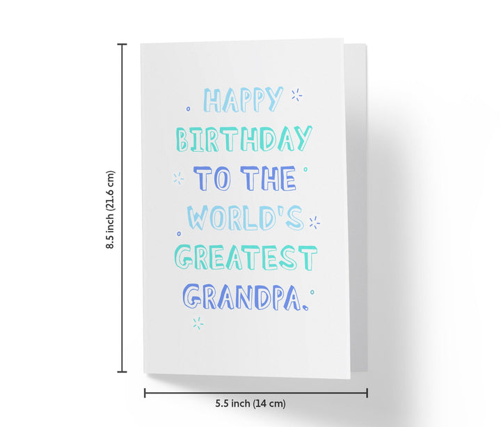 To The World's Greatest Grandfather | Sweet Birthday Card - Kartoprint