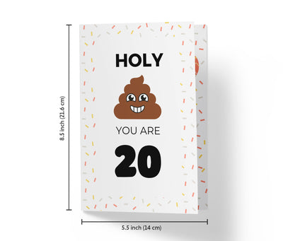 Holy Shit You Are | 20th Birthday Card - Kartoprint