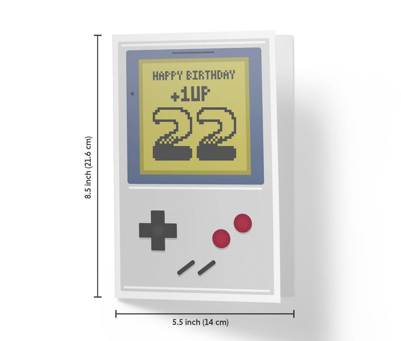 Gaming Level Up | 22nd Birthday Card - Kartoprint