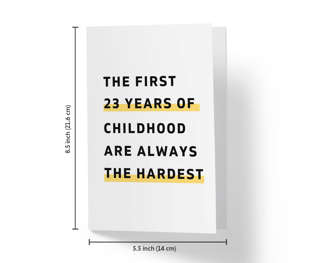 The First Years Of Childhood | 23rd Birthday Card - Kartoprint
