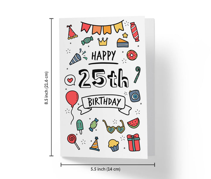 Party Doodles | 25th Birthday Card - Kartoprint