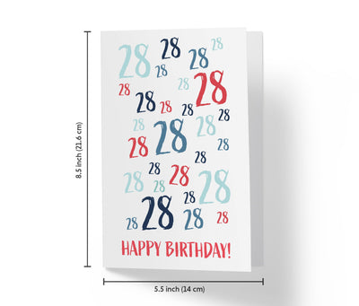 Age Is Just a number | 28th Birthday Card - Kartoprint