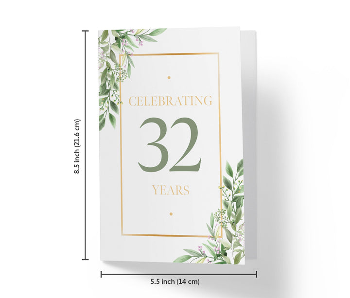 Eucalyptus | 32nd Birthday Card - Kartoprint
