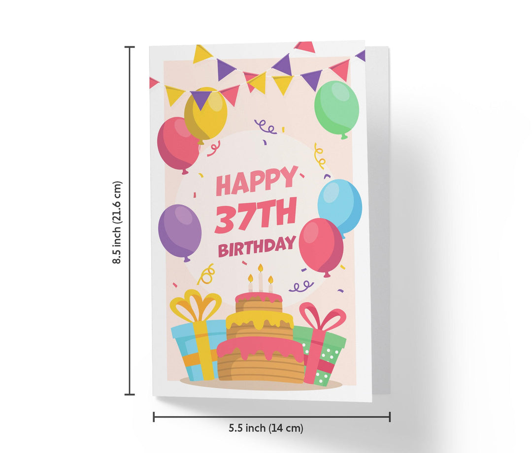 Classic Birthday Card | 37th Birthday Card - Kartoprint