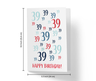 Age Is Just a number | 39th Birthday Card - Kartoprint