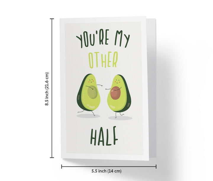 Avocado You're My Other Half | Sweet Birthday Card - Kartoprint