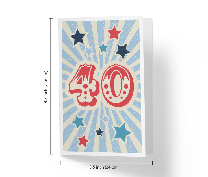 Retro Circus And Stars | 40th Birthday Card - Kartoprint