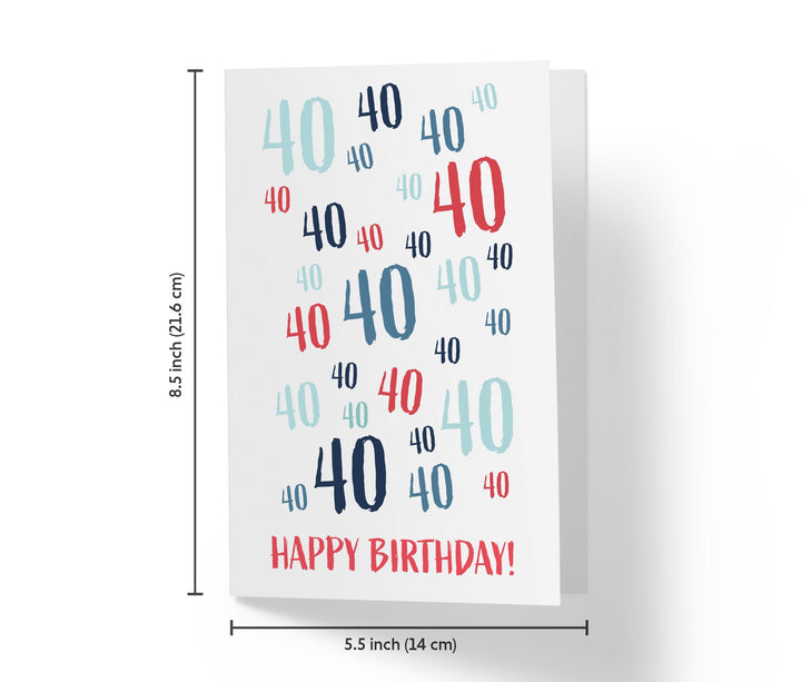 Age Is Just a number | 40th Birthday Card - Kartoprint