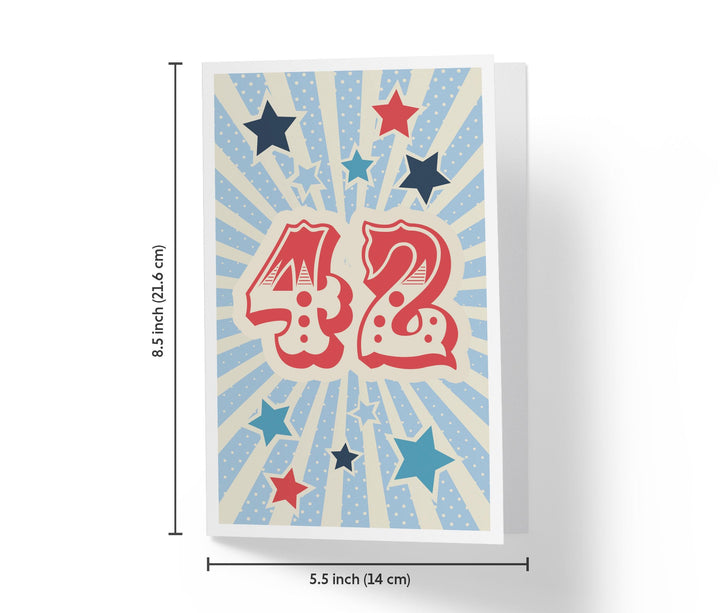 Retro Circus And Stars | 42nd Birthday Card - Kartoprint
