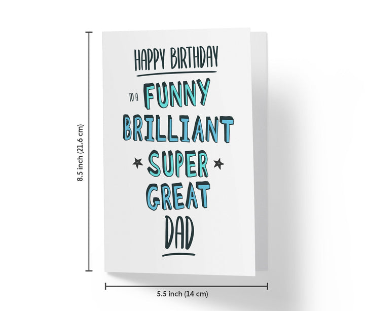Funny Brillant Super Great Dad | Funny Birthday Card - Kartoprint