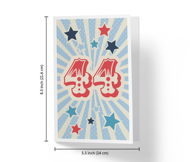 Retro Circus And Stars | 44th Birthday Card - Kartoprint