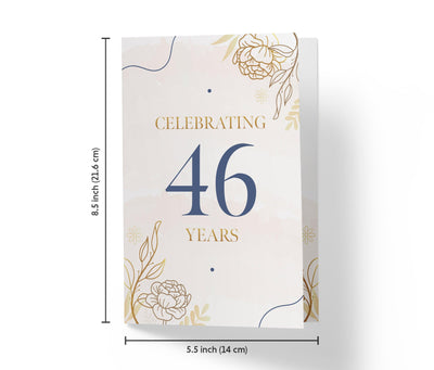 Golden Flowers | 46th Birthday Card - Kartoprint