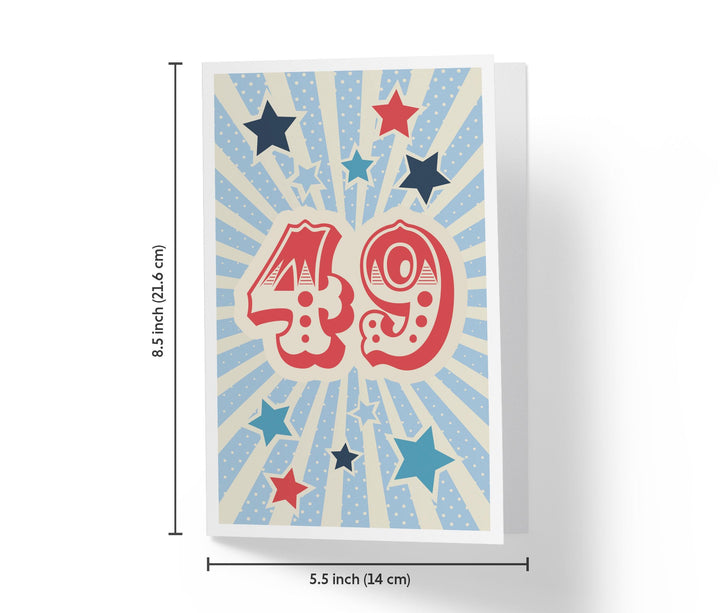 Retro Circus And Stars | 49th Birthday Card - Kartoprint