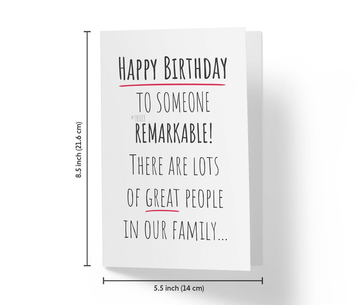 There Are Lots Of Great People In Ou Family But You Are Special | Funny Birthday Card - Kartoprint
