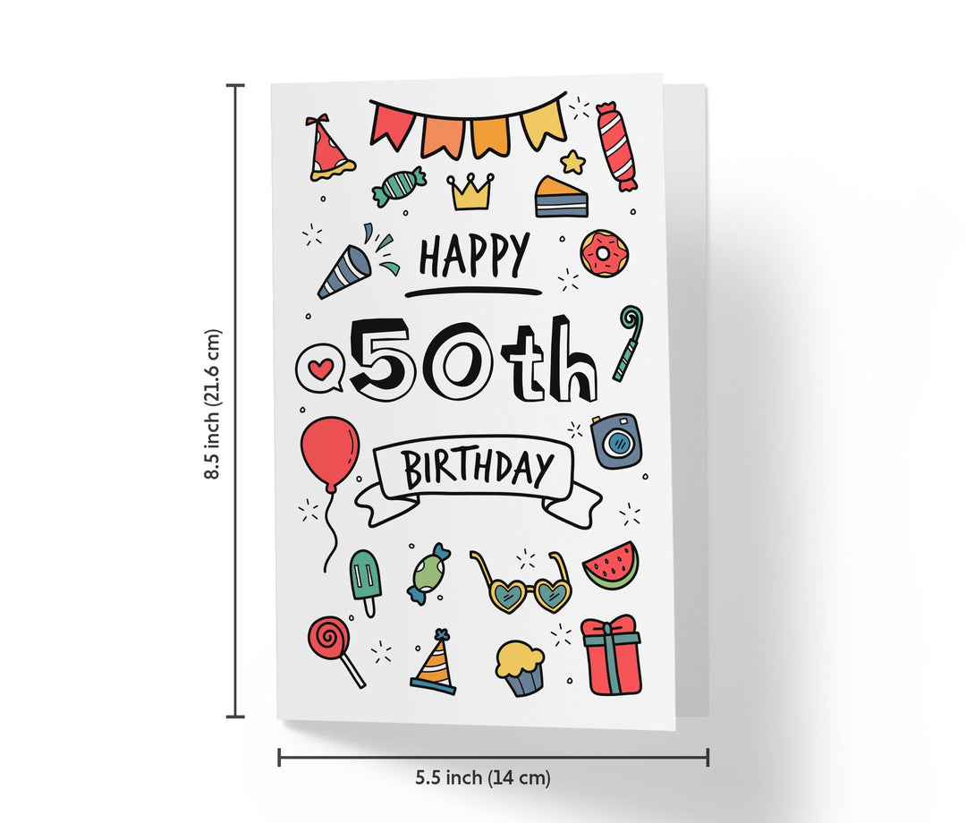 Party Doodles | 50th Birthday Card - Kartoprint