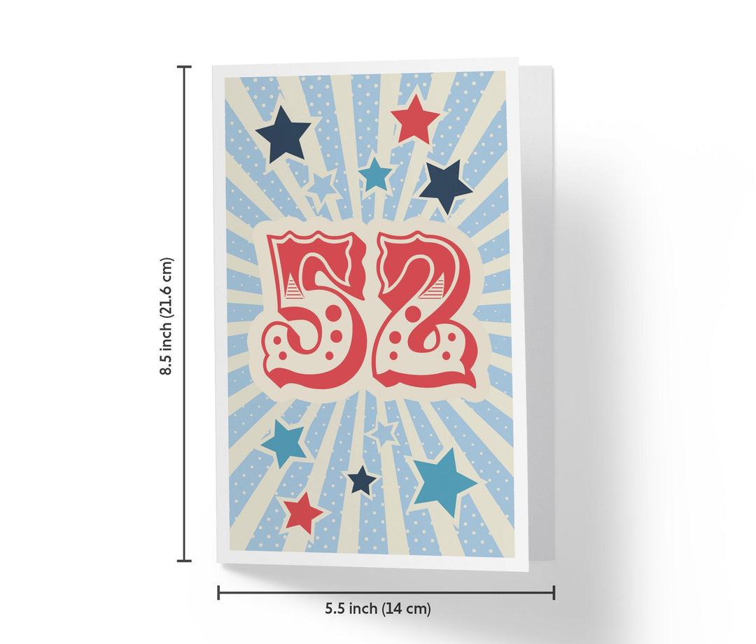 Retro Circus And Stars | 52nd Birthday Card - Kartoprint