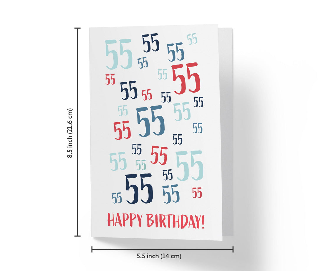 Age Is Just a number | 55th Birthday Card - Kartoprint