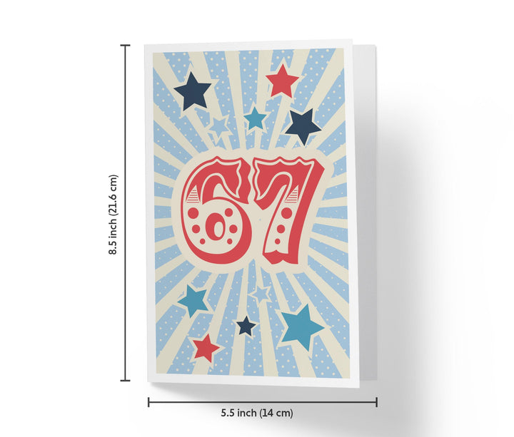 Retro Circus And Stars | 67th Birthday Card - Kartoprint