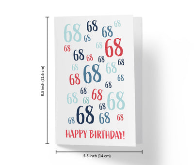 Age Is Just a number | 68th Birthday Card - Kartoprint
