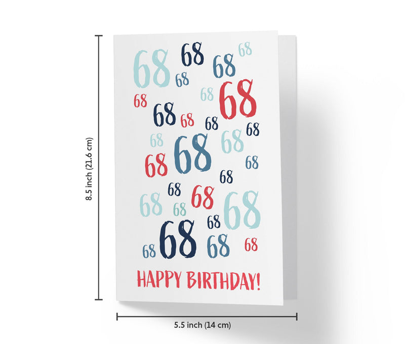 Age Is Just a number | 68th Birthday Card - Kartoprint