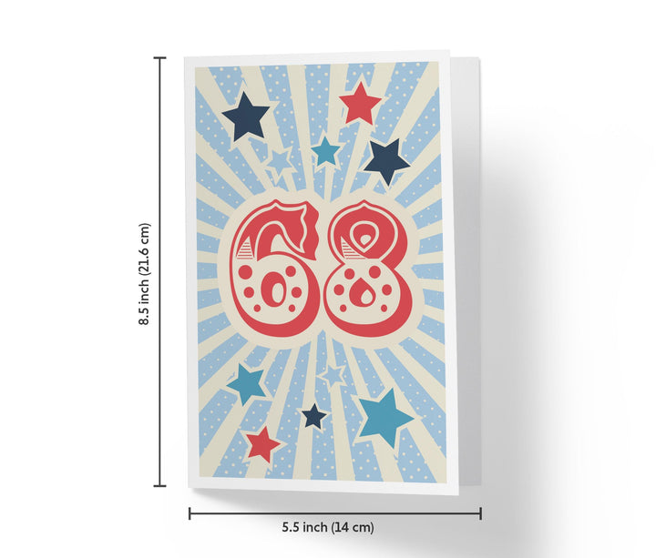 Retro Circus And Stars | 68th Birthday Card - Kartoprint