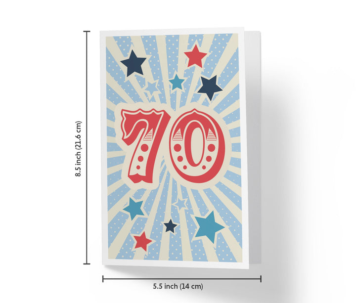 Retro Circus And Stars | 70th Birthday Card - Kartoprint