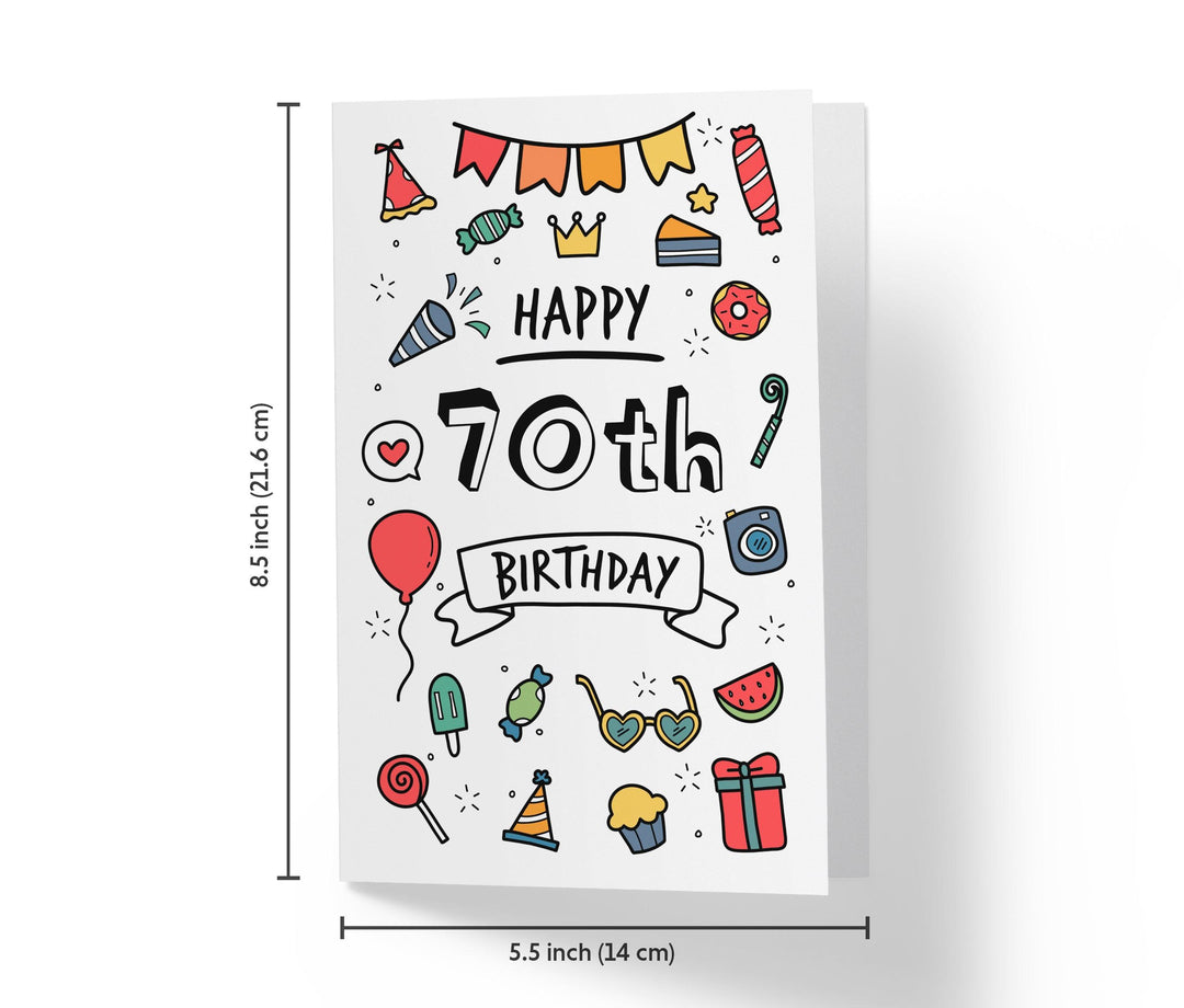 Party Doodles | 70th Birthday Card - Kartoprint