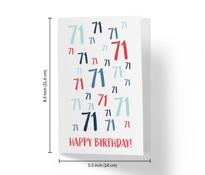 Age Is Just a number | 71st Birthday Card - Kartoprint