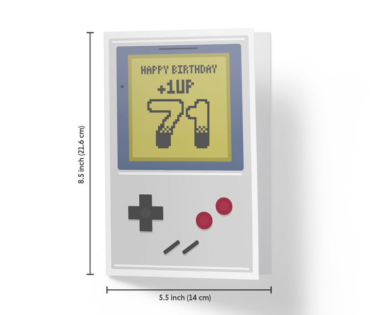 Gaming Level Up | 71st Birthday Card - Kartoprint