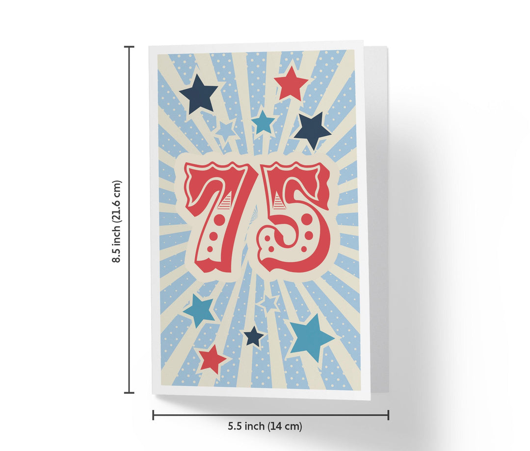 Retro Circus And Stars | 75th Birthday Card - Kartoprint