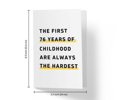 The First Years Of Childhood | 76th Birthday Card - Kartoprint