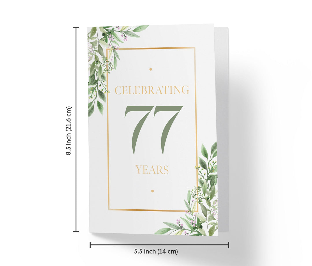 Eucalyptus | 77th Birthday Card - Kartoprint