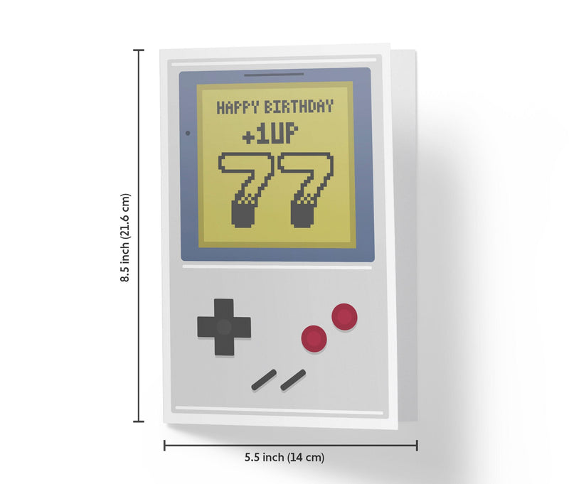 Gaming Level Up | 77th Birthday Card - Kartoprint