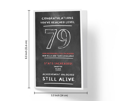 Congratulations, You've Reached Level | 79th Birthday Card - Kartoprint