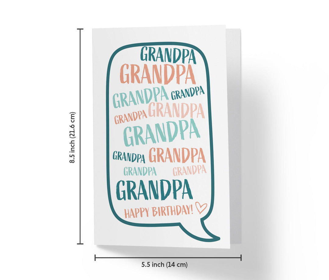 Grandfather is Getting Deaf Talking Bubble | Funny Birthday Card - Kartoprint