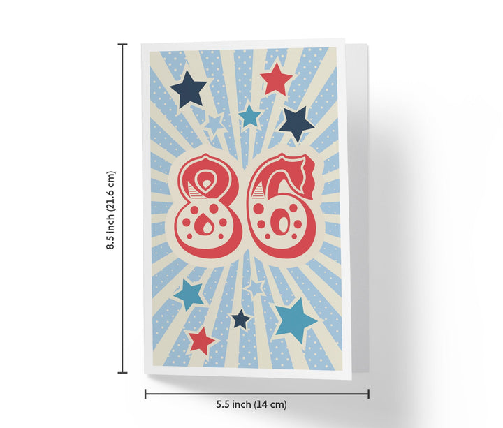 Retro Circus And Stars | 86th Birthday Card - Kartoprint