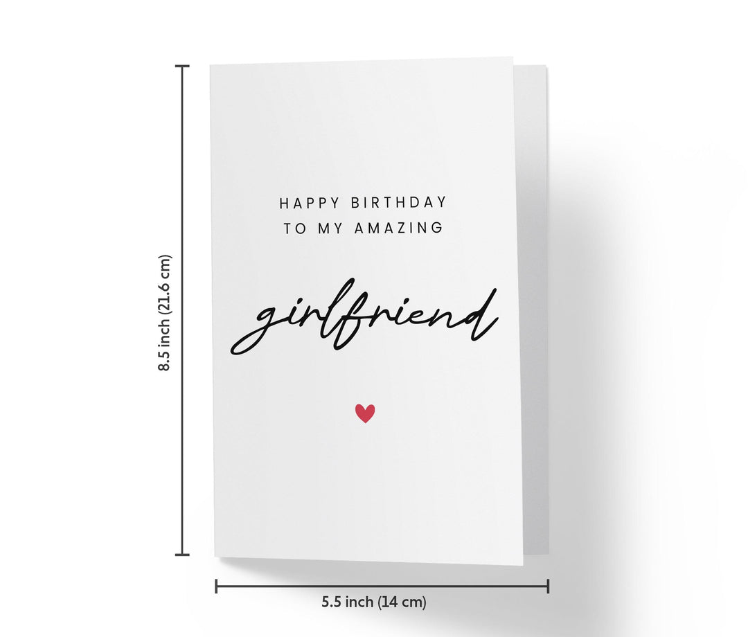 Happy Birthday to My Amazing Girlfriend | Funny Birthday Card - Kartoprint