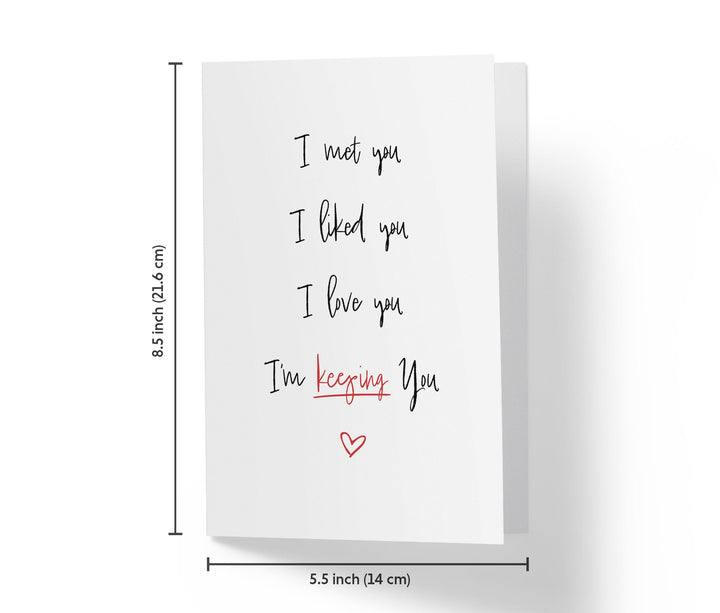 I'm Keeping You | Sweet Birthday Card - Kartoprint