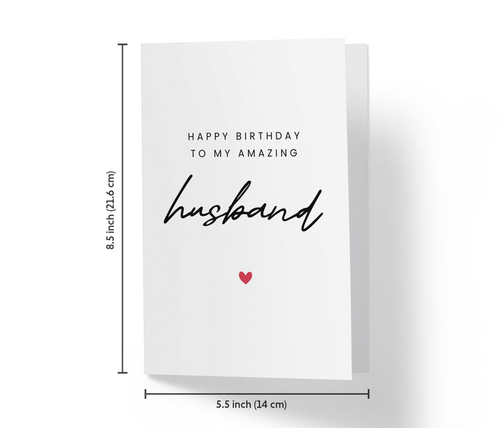 Happy Birthday to My Amazing Husband | Sweet Birthday Card - Kartoprint