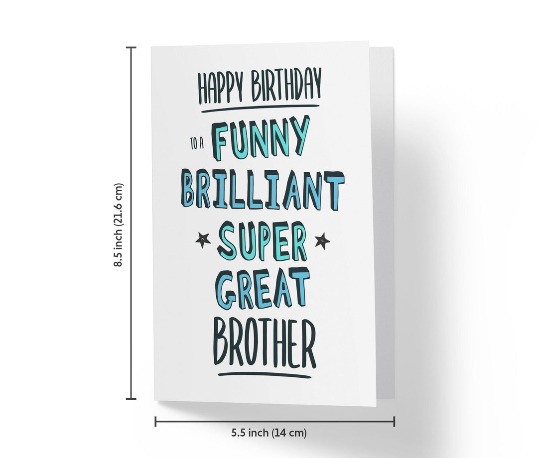 Funny Brillant Super Great Brother | Funny Birthday Card - Kartoprint