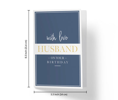 Husband, With Love For Your Birthday | Sweet Birthday Card - Kartoprint