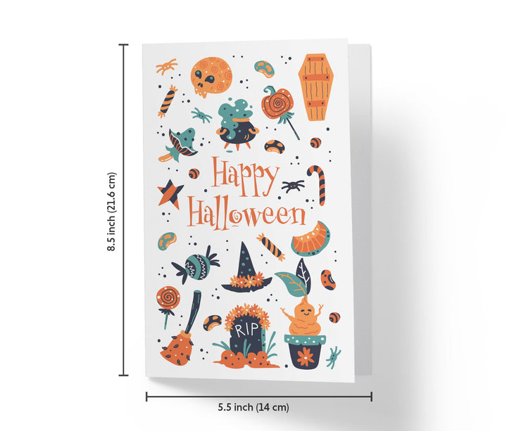 Halloween Doodles | Halloween Greeting Card - Kartoprint