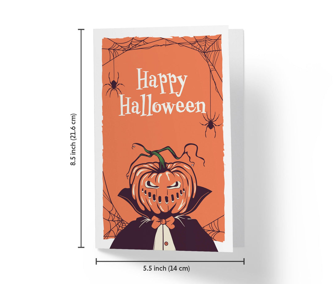Scary Pumpkin | Halloween Greeting Card - Kartoprint