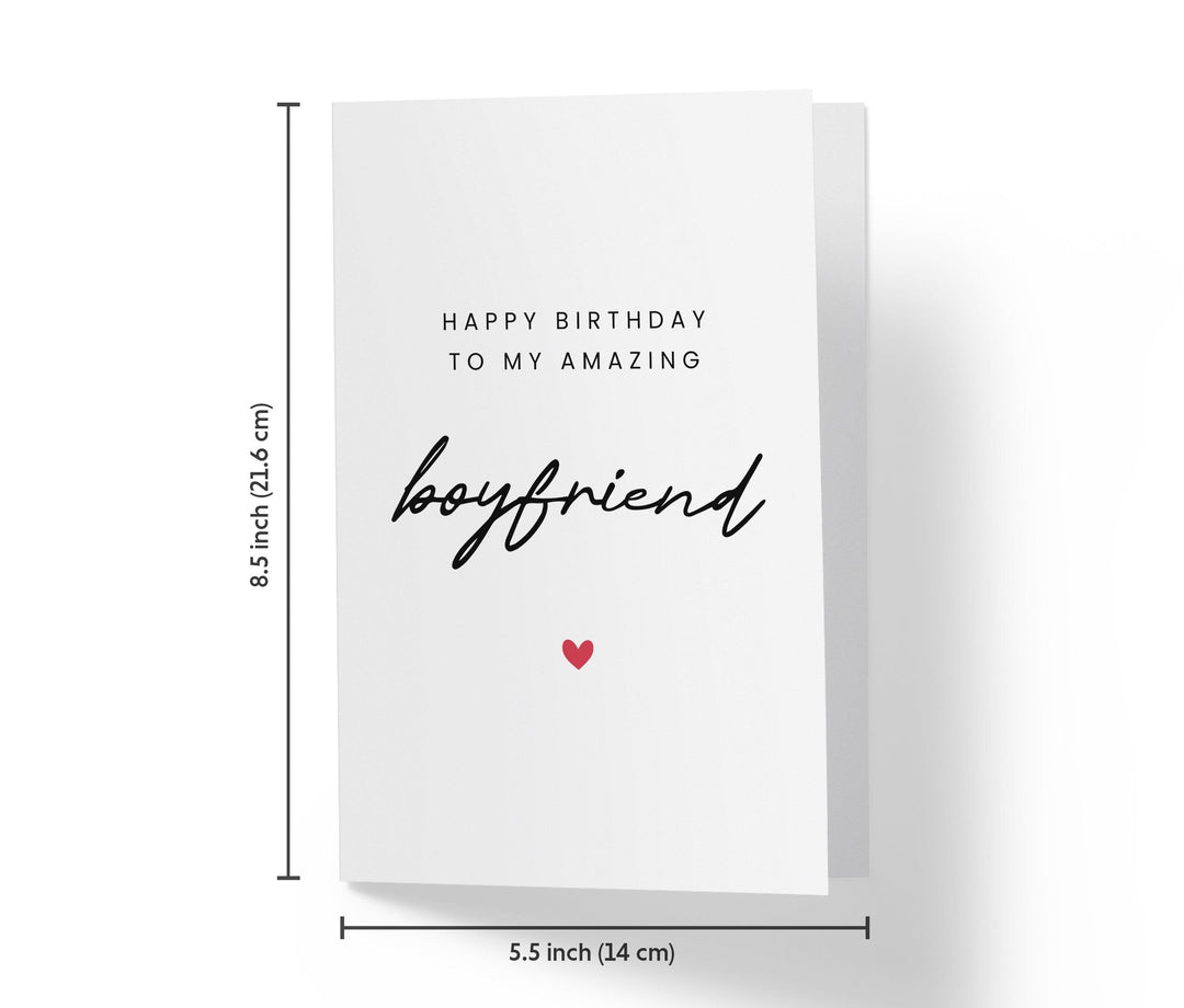 Happy Birthday to My Amazing Boyfriend | Sweet Birthday Card - Kartoprint