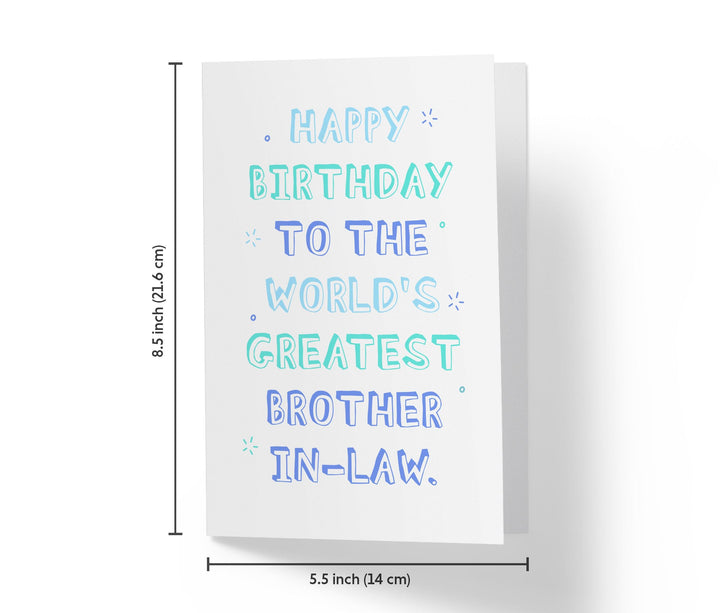To The World Greatest Brother-in-law | Funny Birthday Card - Kartoprint