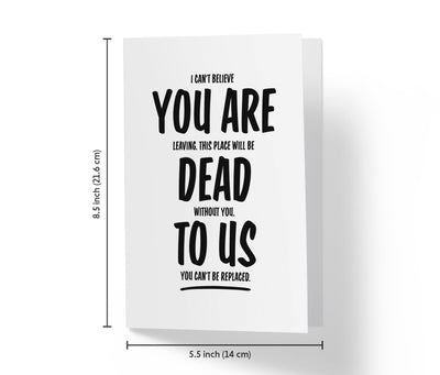 You Are Dead To Us | Funny Retirement Card - Kartoprint