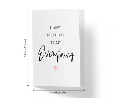 You Are My Everything | Sweet Birthday Card - Kartoprint