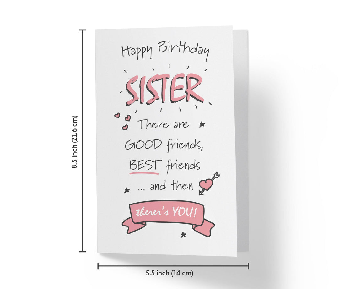 Sisters Are Best Friends | Sweet Birthday Card - Kartoprint