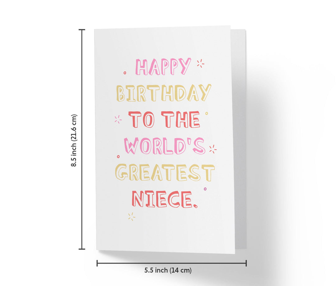 To The World Greatest Niece | Funny Birthday Card - Kartoprint